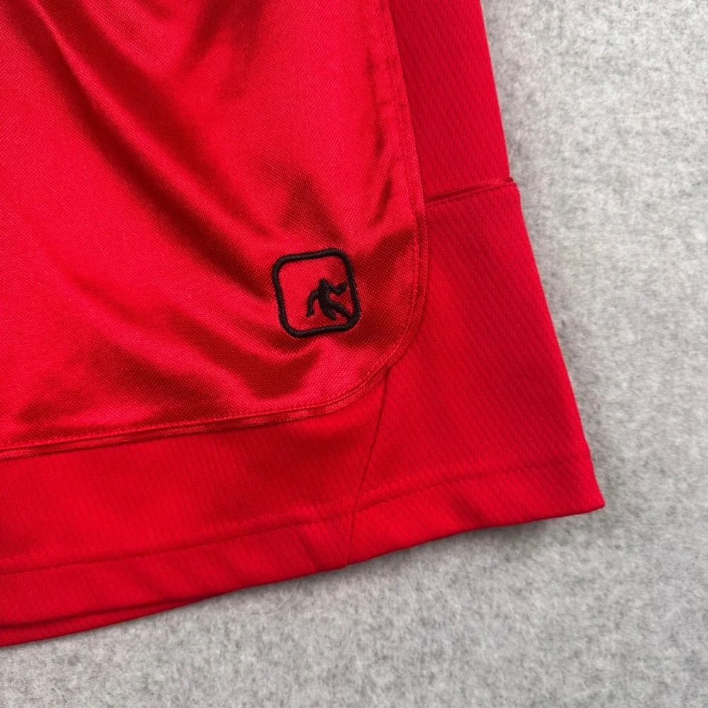 AND1 Shorts Mens Small Red Satin Dazzle Basketball Athletic Drawstring Logo